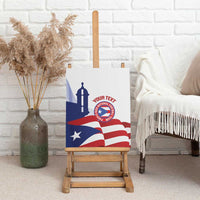 Custom Puerto Rico Football Canvas Wall Art Vamos Los Boricuas