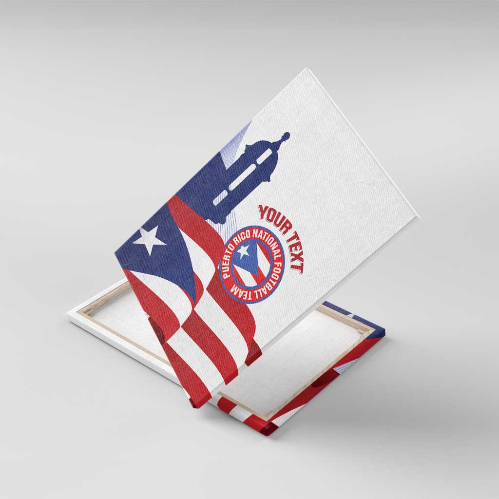 Custom Puerto Rico Football Canvas Wall Art Vamos Los Boricuas