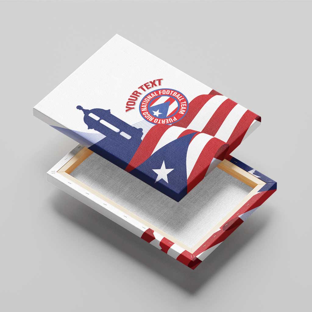 Custom Puerto Rico Football Canvas Wall Art Vamos Los Boricuas