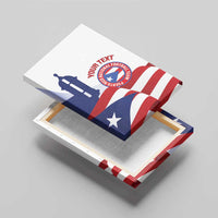 Custom Puerto Rico Football Canvas Wall Art Vamos Los Boricuas