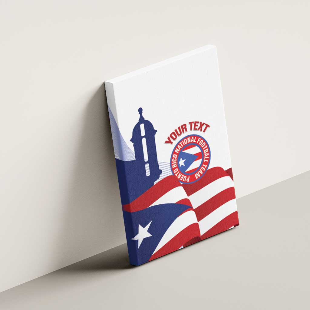 Custom Puerto Rico Football Canvas Wall Art Vamos Los Boricuas