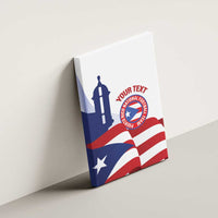 Custom Puerto Rico Football Canvas Wall Art Vamos Los Boricuas