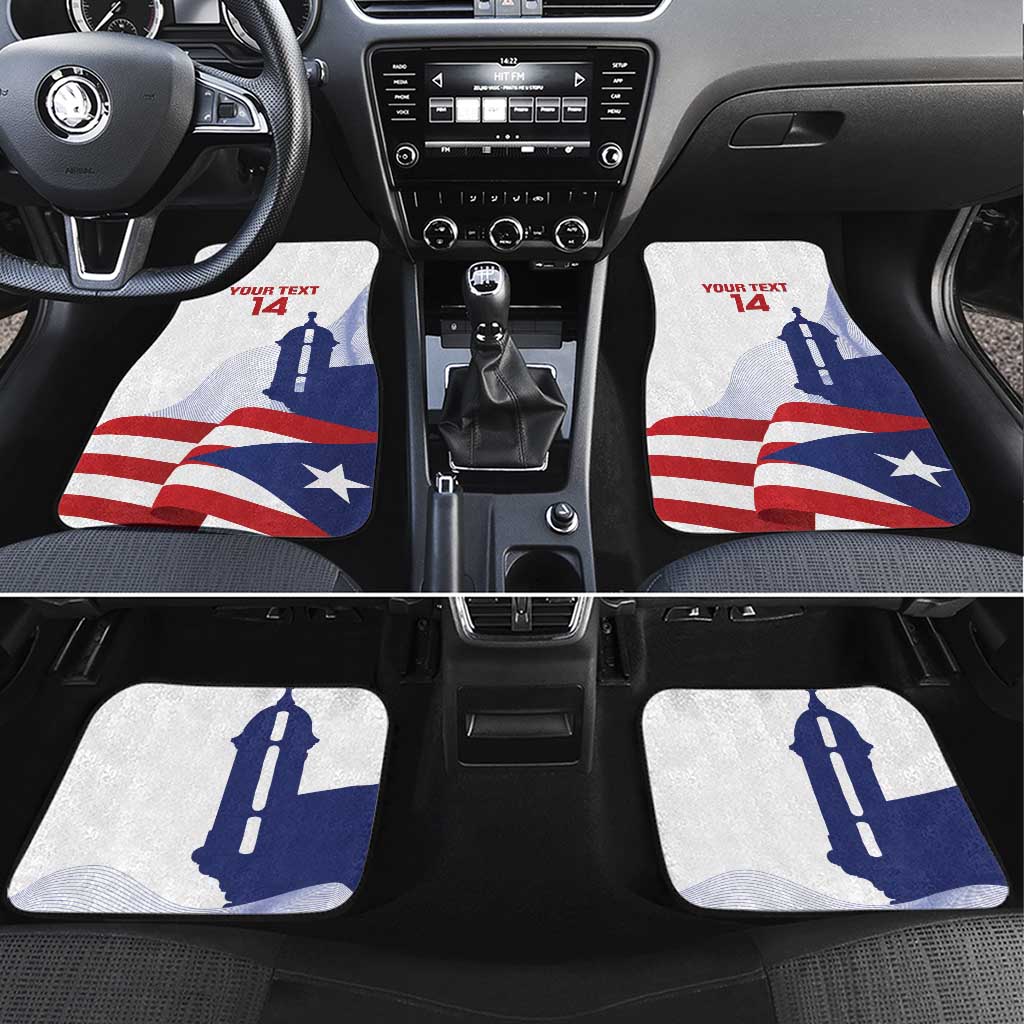 Custom Puerto Rico Football Car Mats Vamos Los Boricuas