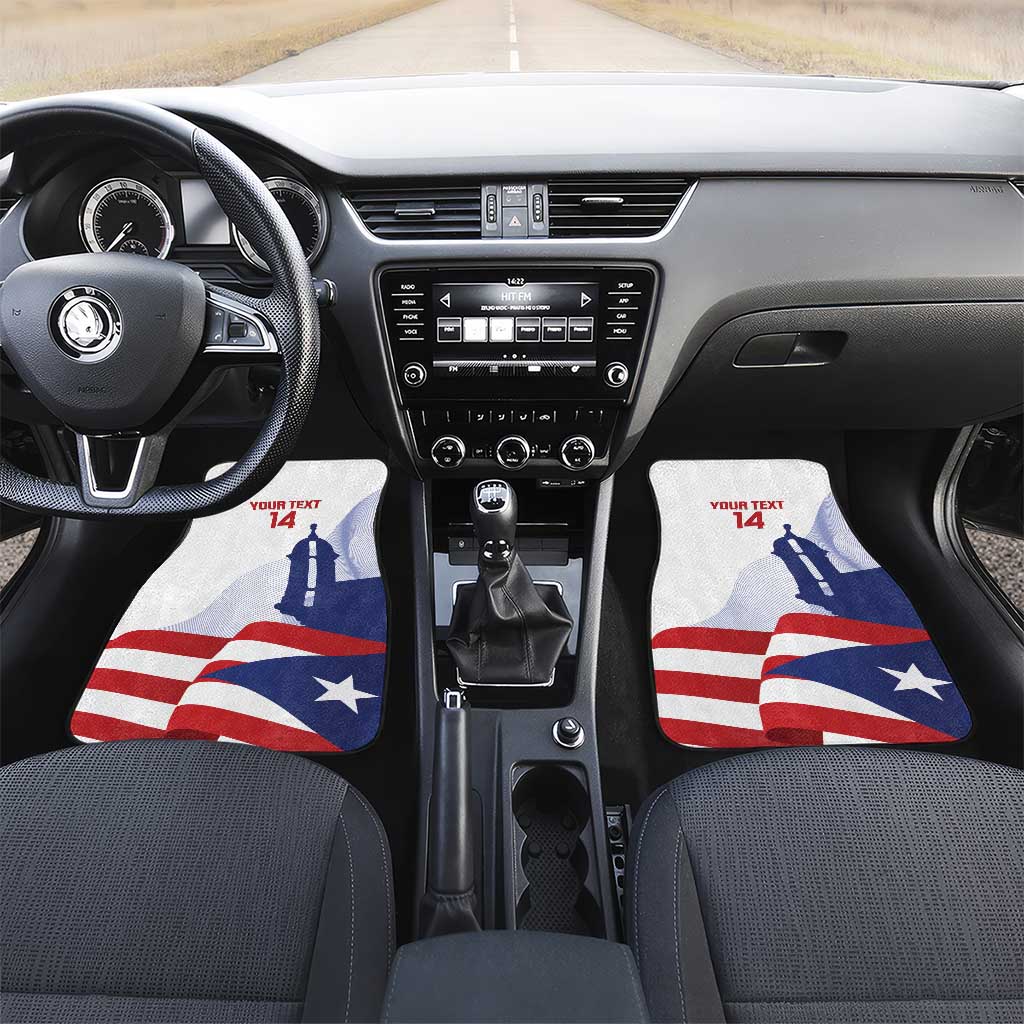 Custom Puerto Rico Football Car Mats Vamos Los Boricuas