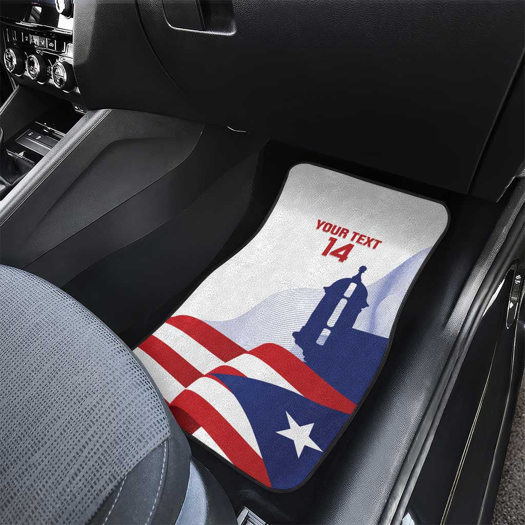 Custom Puerto Rico Football Car Mats Vamos Los Boricuas