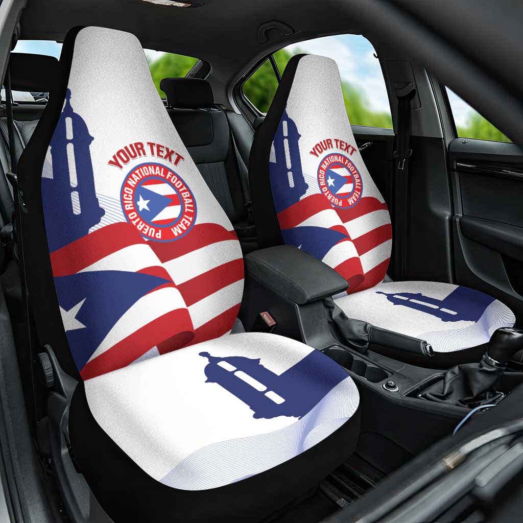 Custom Puerto Rico Football Car Seat Cover Vamos Los Boricuas