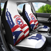 Custom Puerto Rico Football Car Seat Cover Vamos Los Boricuas
