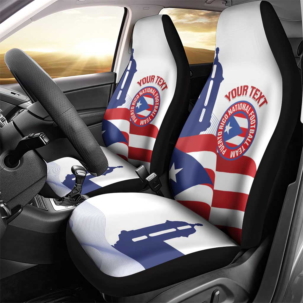 Custom Puerto Rico Football Car Seat Cover Vamos Los Boricuas