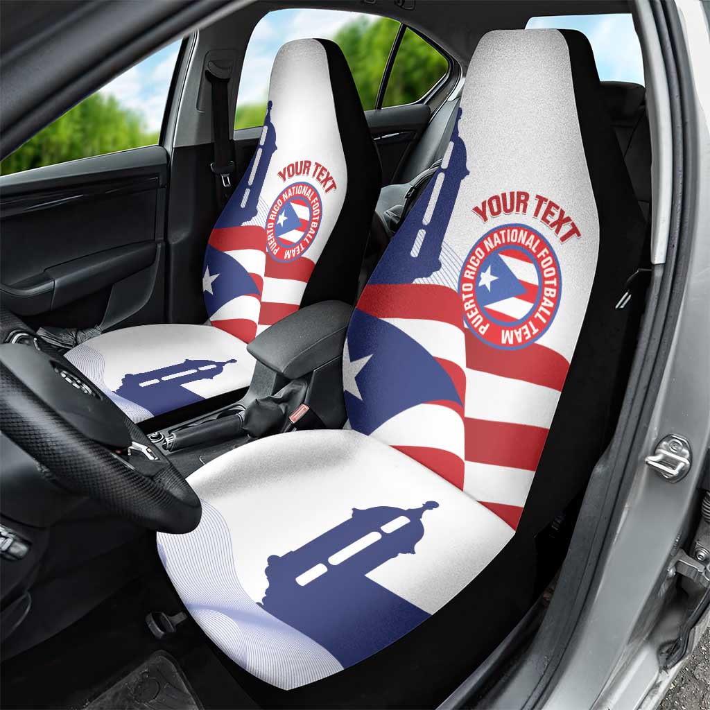 Custom Puerto Rico Football Car Seat Cover Vamos Los Boricuas