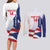 Custom Puerto Rico Football Couples Matching Long Sleeve Bodycon Dress and Long Sleeve Button Shirt Vamos Los Boricuas