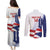 Custom Puerto Rico Football Couples Matching Puletasi and Long Sleeve Button Shirt Vamos Los Boricuas