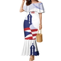 Custom Puerto Rico Football Family Matching Mermaid Dress and Hawaiian Shirt Vamos Los Boricuas