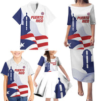 Custom Puerto Rico Football Family Matching Puletasi and Hawaiian Shirt Vamos Los Boricuas