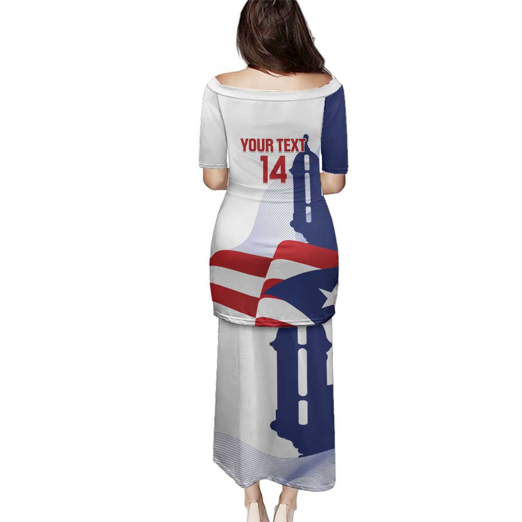 Custom Puerto Rico Football Family Matching Puletasi and Hawaiian Shirt Vamos Los Boricuas