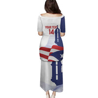 Custom Puerto Rico Football Family Matching Puletasi and Hawaiian Shirt Vamos Los Boricuas