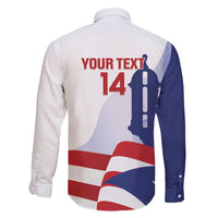 Custom Puerto Rico Football Family Matching Short Sleeve Bodycon Dress and Hawaiian Shirt Vamos Los Boricuas