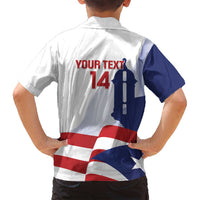 Custom Puerto Rico Football Family Matching Tank Maxi Dress and Hawaiian Shirt Vamos Los Boricuas