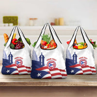 Custom Puerto Rico Football Grocery Bag Vamos Los Boricuas