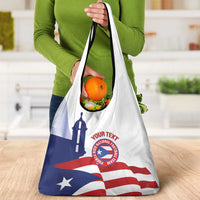 Custom Puerto Rico Football Grocery Bag Vamos Los Boricuas
