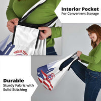 Custom Puerto Rico Football Grocery Bag Vamos Los Boricuas