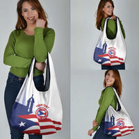 Custom Puerto Rico Football Grocery Bag Vamos Los Boricuas