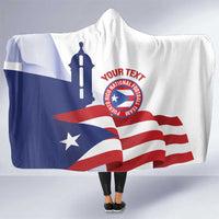 Custom Puerto Rico Football Hooded Blanket Vamos Los Boricuas