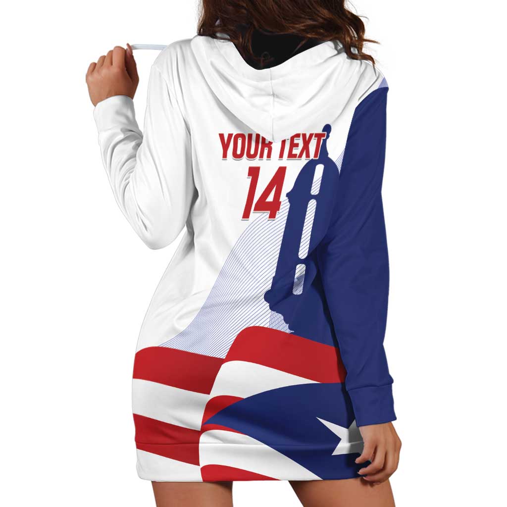 Custom Puerto Rico Football Hoodie Dress Vamos Los Boricuas