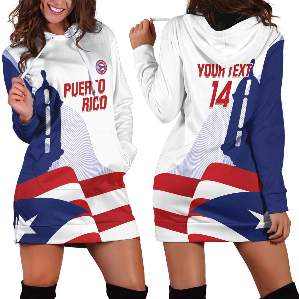 Custom Puerto Rico Football Hoodie Dress Vamos Los Boricuas