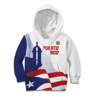 Custom Puerto Rico Football Kid Hoodie Vamos Los Boricuas
