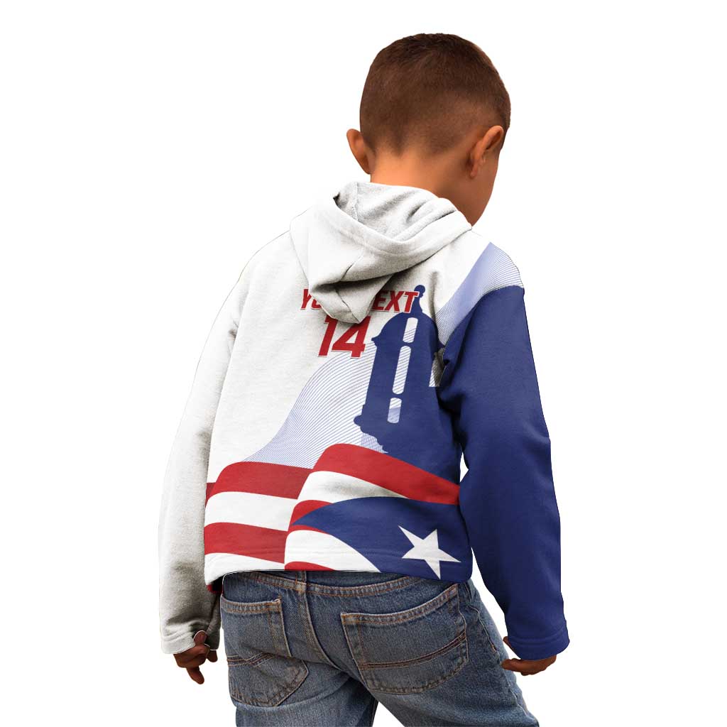 Custom Puerto Rico Football Kid Hoodie Vamos Los Boricuas
