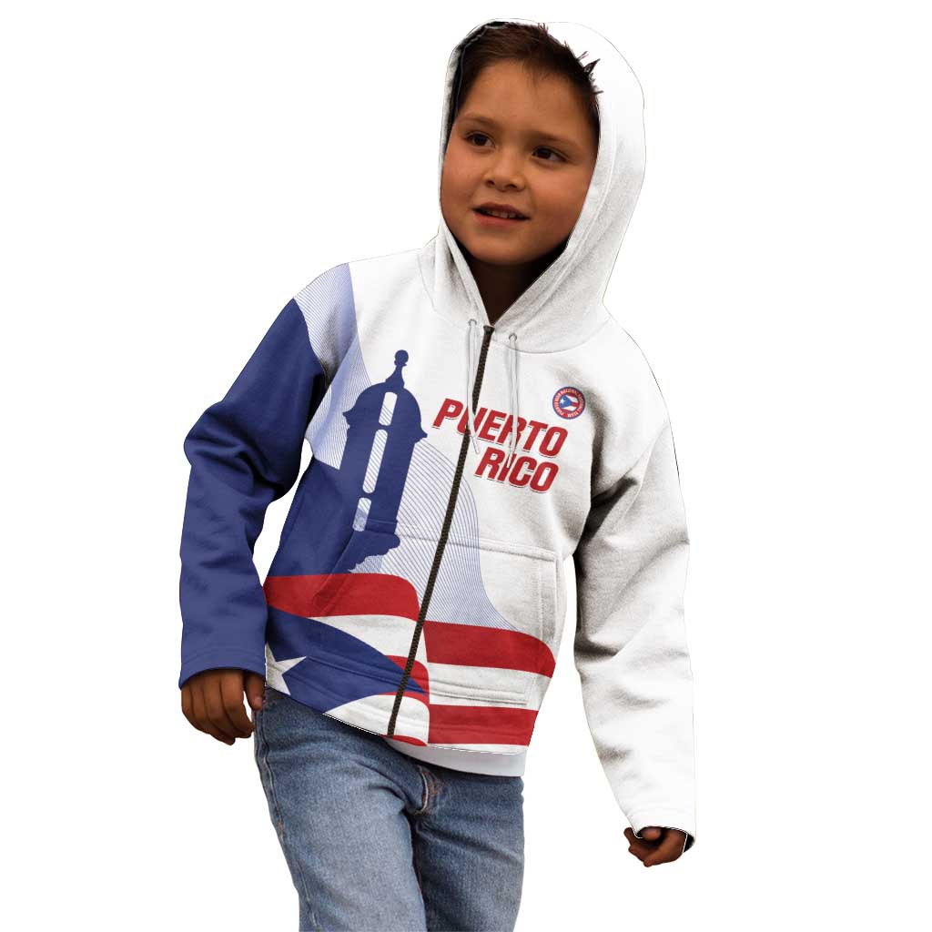 Custom Puerto Rico Football Kid Hoodie Vamos Los Boricuas