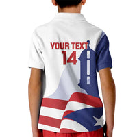 Custom Puerto Rico Football Kid Polo Shirt Vamos Los Boricuas