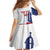 Custom Puerto Rico Football Kid Short Sleeve Dress Vamos Los Boricuas