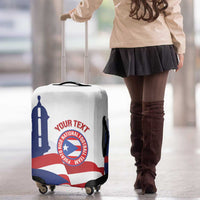 Custom Puerto Rico Football Luggage Cover Vamos Los Boricuas
