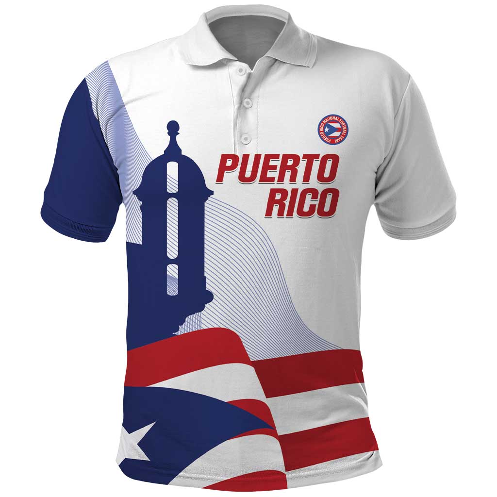 Custom Puerto Rico Football Polo Shirt Vamos Los Boricuas