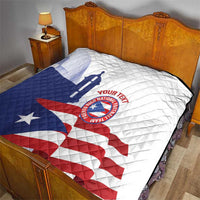 Custom Puerto Rico Football Quilt Vamos Los Boricuas