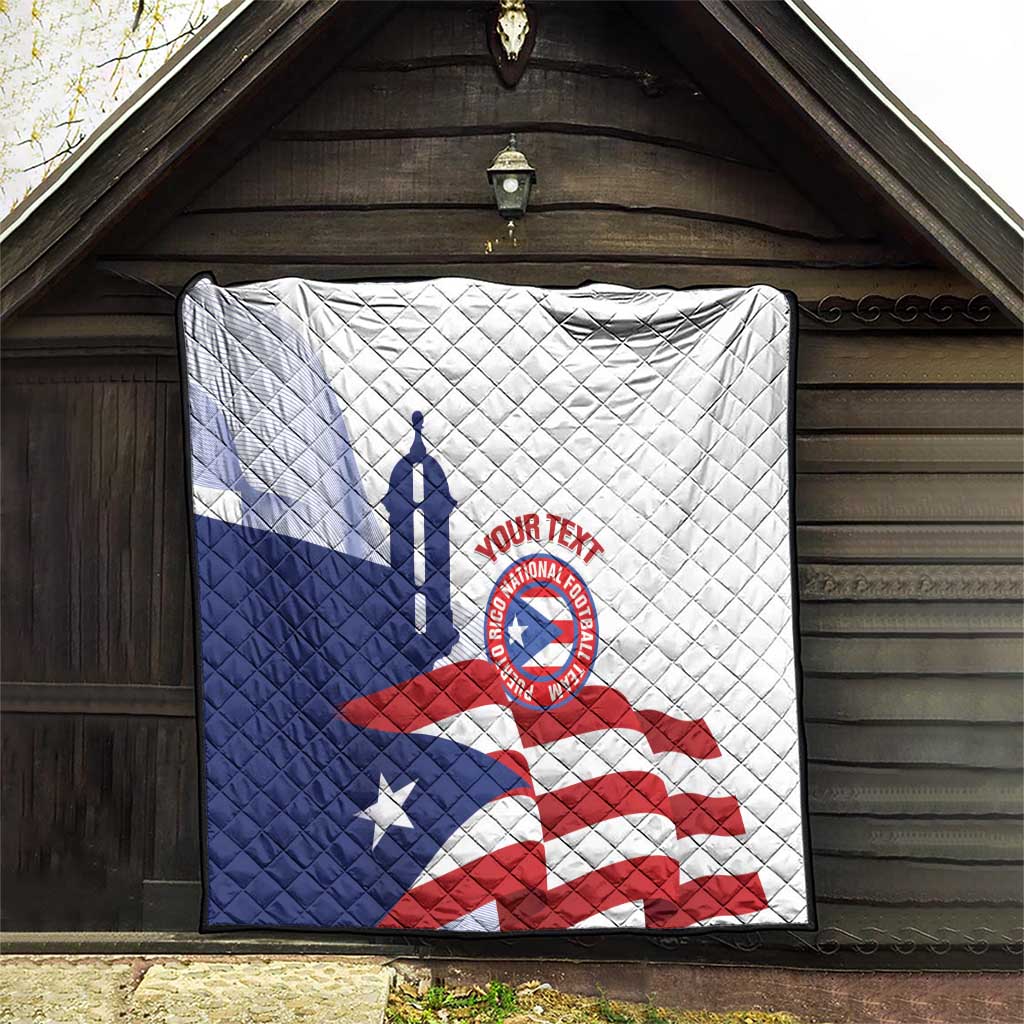Custom Puerto Rico Football Quilt Vamos Los Boricuas