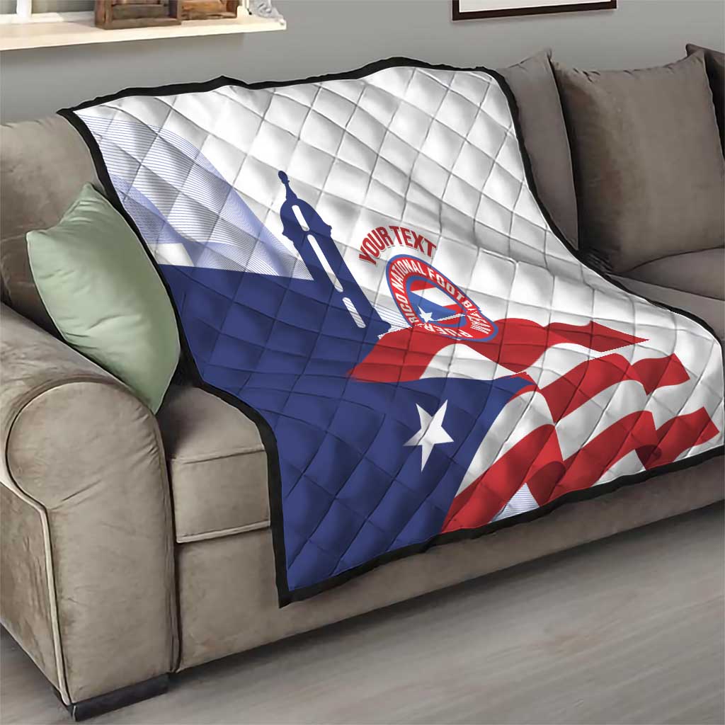 Custom Puerto Rico Football Quilt Vamos Los Boricuas