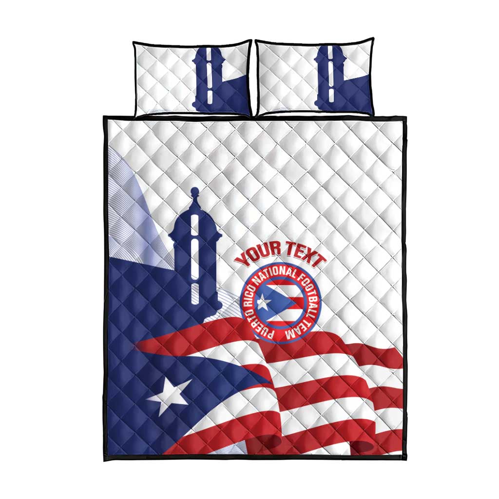 Custom Puerto Rico Football Quilt Bed Set Vamos Los Boricuas
