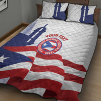 Custom Puerto Rico Football Quilt Bed Set Vamos Los Boricuas