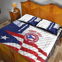 Custom Puerto Rico Football Quilt Bed Set Vamos Los Boricuas