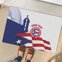 Custom Puerto Rico Football Rubber Doormat Vamos Los Boricuas