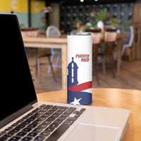 Custom Puerto Rico Football Skinny Tumbler Vamos Los Boricuas