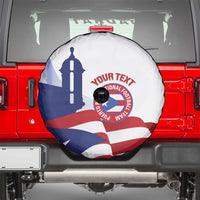 Custom Puerto Rico Football Spare Tire Cover Vamos Los Boricuas