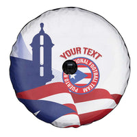 Custom Puerto Rico Football Spare Tire Cover Vamos Los Boricuas