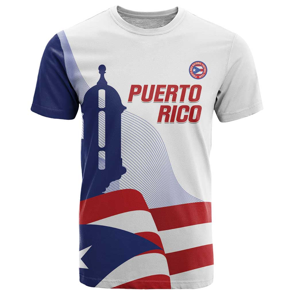 Custom Puerto Rico Football T Shirt Vamos Los Boricuas