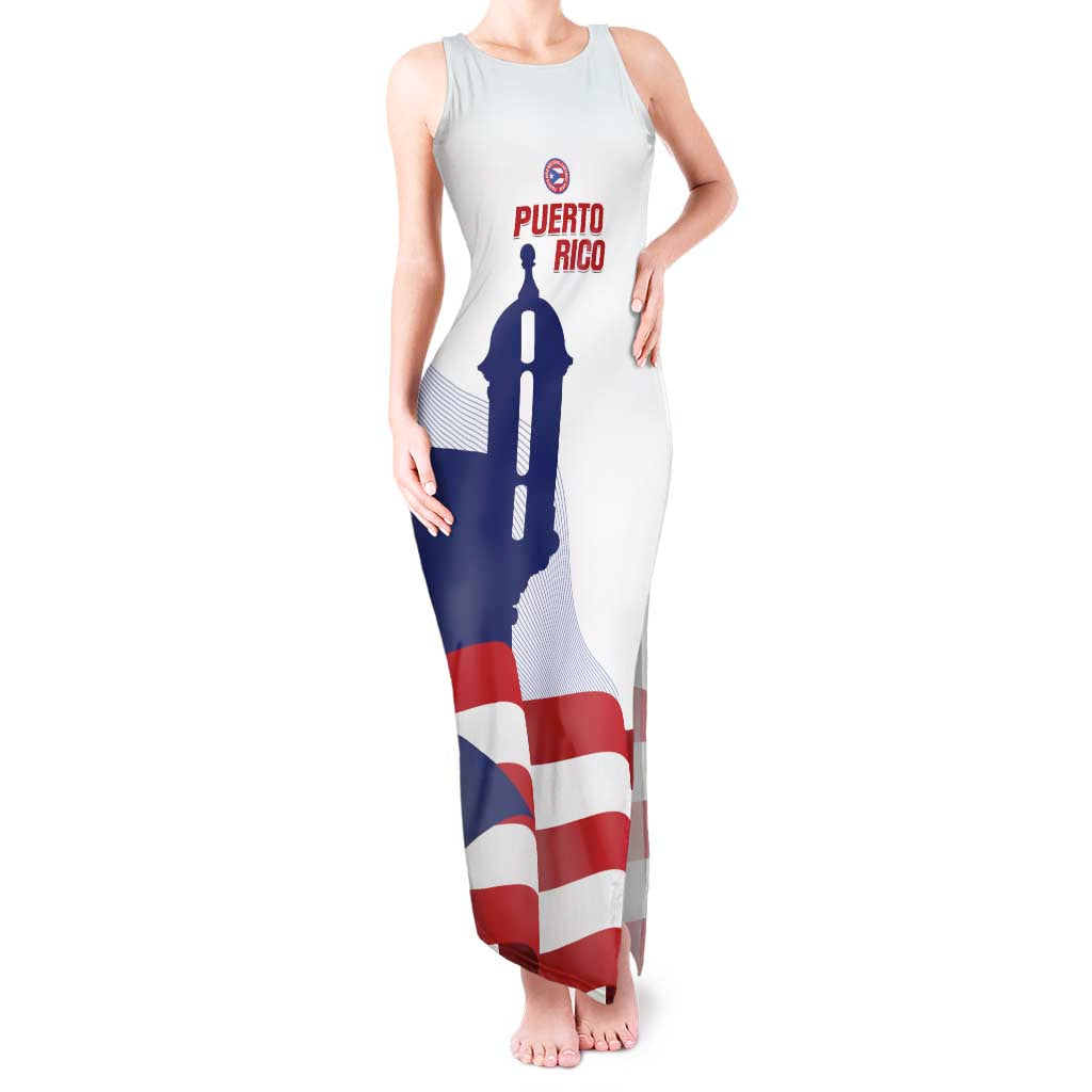 Custom Puerto Rico Football Tank Maxi Dress Vamos Los Boricuas