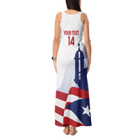 Custom Puerto Rico Football Tank Maxi Dress Vamos Los Boricuas