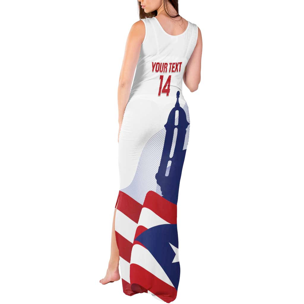 Custom Puerto Rico Football Tank Maxi Dress Vamos Los Boricuas