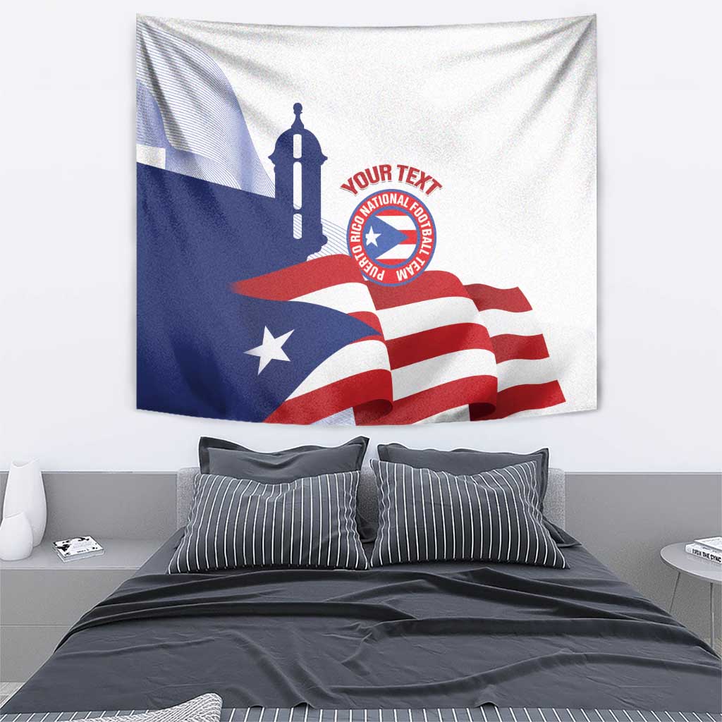 Custom Puerto Rico Football Tapestry Vamos Los Boricuas